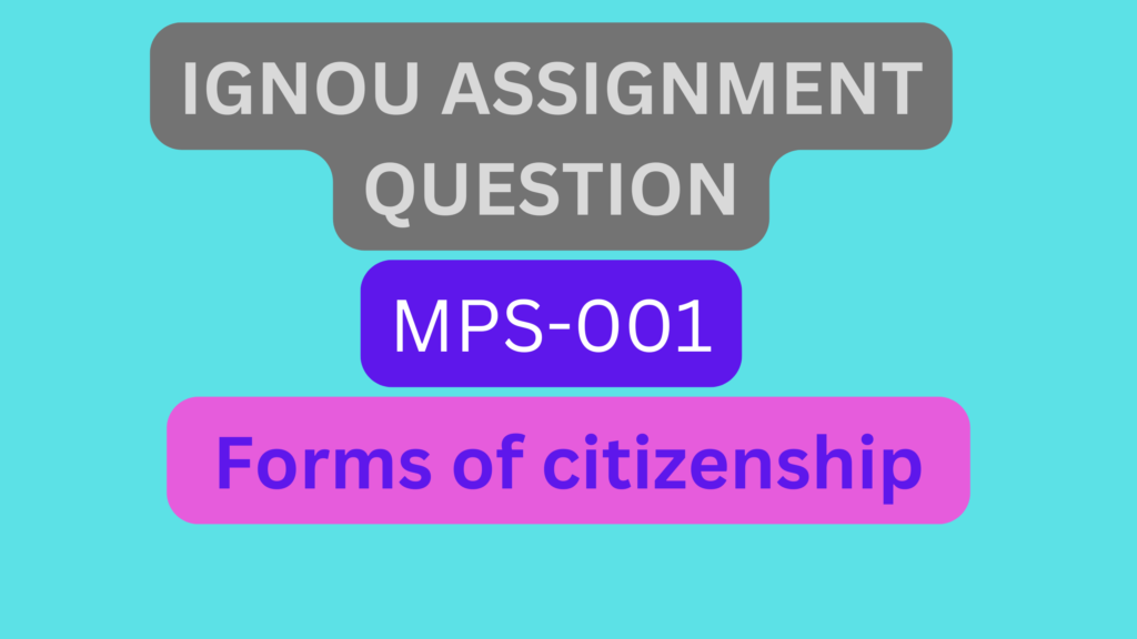 Forms of citizenship